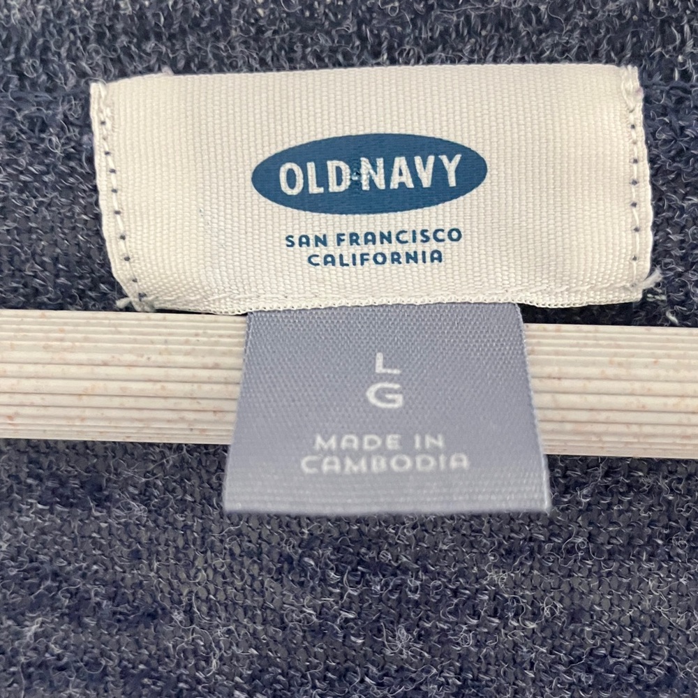 Old Navy Heathered Navy Cardigan - Picture 2 of 2
